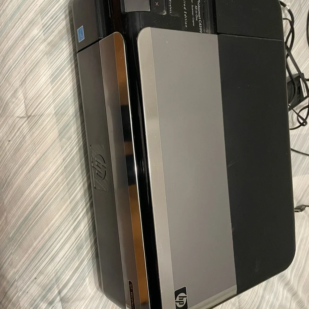 HP Photosmart C4599 Wireless All-in-One Printer - Black and Silver